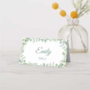 Sage Green Eucalyptus Botanical Wedding Place card