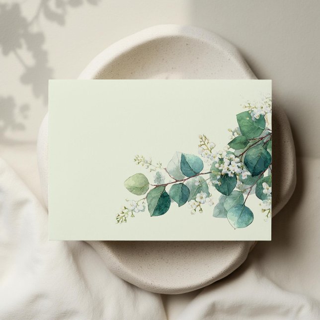 Sage Green Eucalyptus Elegant Boho Wedding  Envelope (Creator Uploaded)