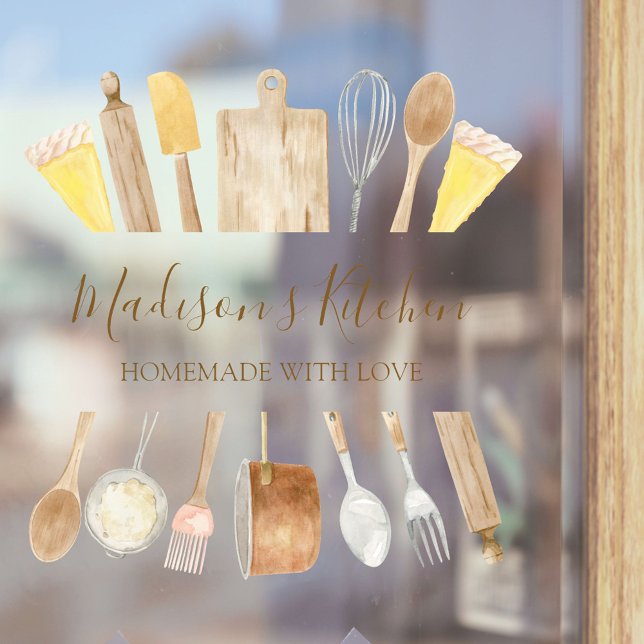 Sage Green Eucalyptus Greenery Leaves Door Window Cling (In situ)