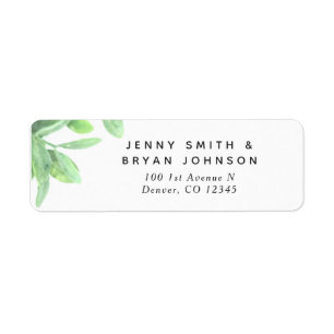 Sage Green Eucalyptus Leaves and Greenery Label