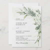 Sage Green Eucalyptus Minimalist Botanical Wedding