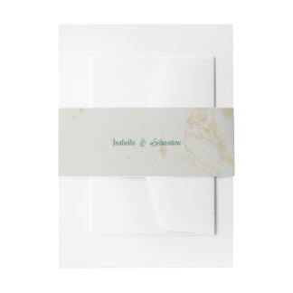 Sage Green Eucalyptus Wedding Belly Band Invitation Belly Band