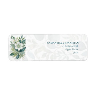 Sage Green Eucalyptus Wedding Return Address Label