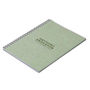 Sage Green Fabric Texture Notebook