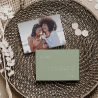 Sage Green | Faded Photo Bridesmaid Proposal Card
