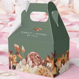 Sage Green Fall Wedding Favour Boxes