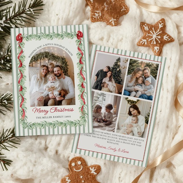 Sage Green Family Photo Christmas Holiday Card (Creator Uploaded)