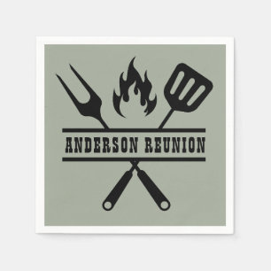 Sage Green Family Reunion Napkin