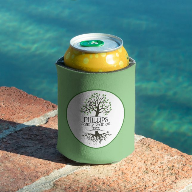 Sage Green Family Tree Family Reunion Can Cooler (In Situ Pool)