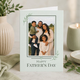 Sage Green Father’s Day Photo Card