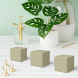 Sage Green Favour Box<br><div class="desc">Sage green is an earthy, muted shade of grayish-green, named for the silvery, dusty leaves of the sage plant. It is a calming, tranquil colour that evokes feelings of nature, wisdom, and balance. Sage green's versatility and soothing qualities make it popular in interior design, fashion, and branding for creating peaceful...</div>