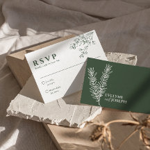 Sage Green Floral Boho Botanical Unique Wedding