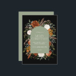 Sage green floral elegant botanical elegant arch holiday card<br><div class="desc">Rustic watercolor floral Christmas card design. With beautiful rust,  terracotta,  black and sage green pampas grass eucalyptus  botanical watercolor details. This modern holiday design is sure to set the style for your holiday season</div>