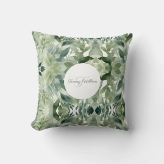  Sage Green Floral Elegant Cushion