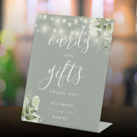 Sage Green Floral Greenery Lights Cards And Gifts