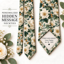 Sage Green Floral Groom Message Wedding