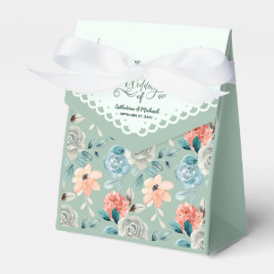 Sage Green Floral Lace Wedding Calligraphy  Favour Box