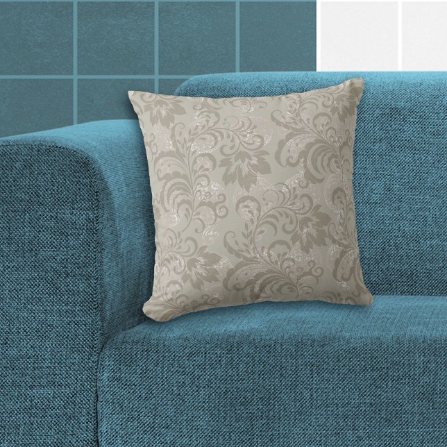Sage Green Floral Pattern Cushion (Creator Uploaded)