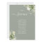 Sage Green Floral Seating Plan Table Number