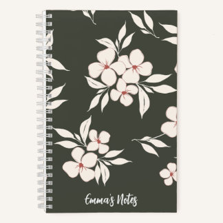 Sage green floral spiral notebook | journal