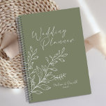 Sage Green Flowers Boho Wedding Planner<br><div class="desc">Sage Green Flowers Wedding Planner.     Matching items to complete your event collection are available in our Zazzle store!</div>