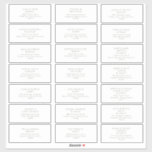 Sage Green Font Guest Address<br><div class="desc">This Sage Green Font guest address sticker is perfect for your simple,  elegant boho wedding. Designed with sage green font,  which is sure to complement your minimal fall wedding dream! You can also look to other items in this collection to truly bring your whole wedding together!</div>
