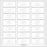 Sage Green Font Guest Address<br><div class="desc">This Sage Green Font guest address sticker is perfect for your simple,  elegant boho wedding. Designed with sage green font,  which is sure to complement your minimal fall wedding dream! You can also look to other items in this collection to truly bring your whole wedding together!</div>