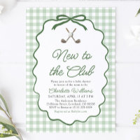 Sage Green Frame Golf New to the Club Baby Shower
