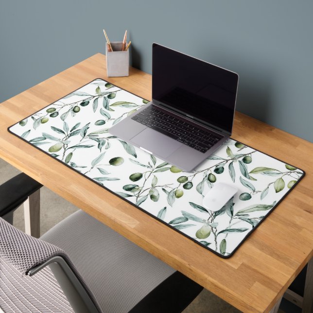 Sage Green French Country Olive  Desk Mat (Office 2)