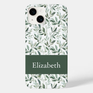 Sage Green French Country Olive Name Case-Mate iPhone 14 Case
