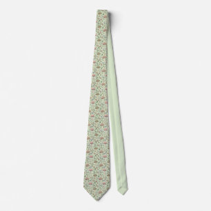 Sage Green Fungi Botanical Rustic Wedding Gift Tie