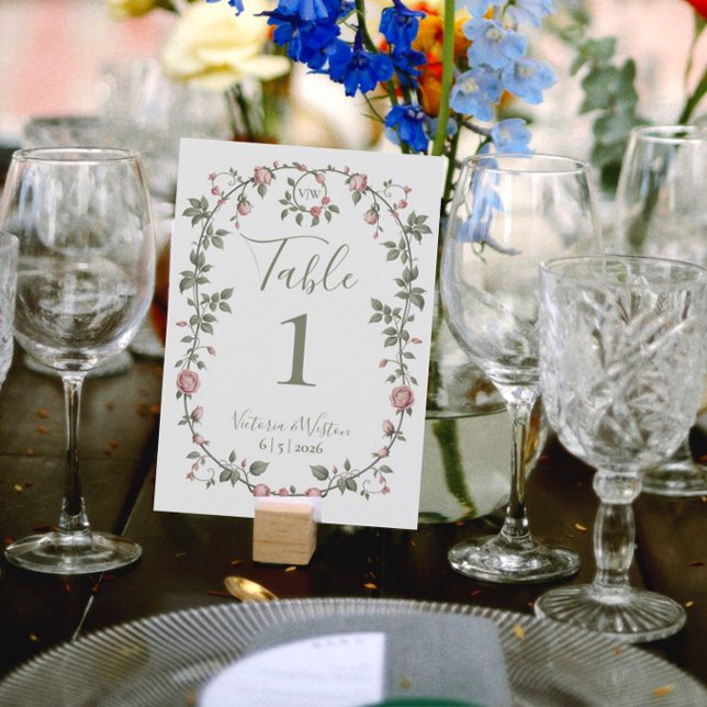 Sage Green Garden Party Table Number (Creator Uploaded)