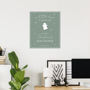 Sage Green Gender Neutral Baby Shower Welcome Sign