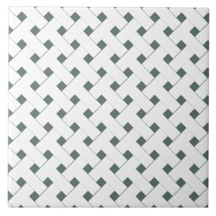 sage green geometric trellis tile