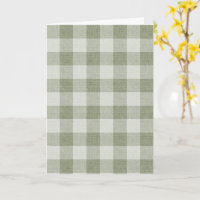 Sage Green Gingham Buffalo Check Linen Texture 