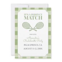 Sage Green Gingham Tennis Bachelorette