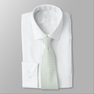 Sage Green Gingham Tie