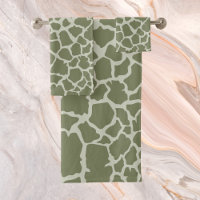 Sage Green Giraffe Print
