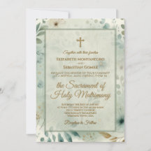 Sage Green & Gold Boho Medley Catholic Wedding