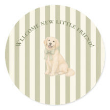 Sage Green Golden Retriever Baby Shower
