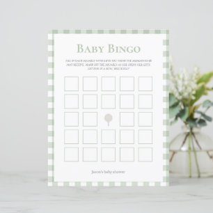 sage green golf baby shower bingo game
