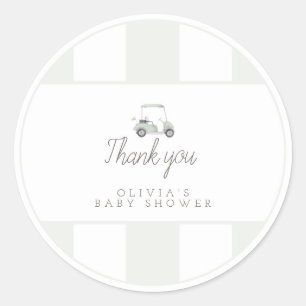 Sage green golf cart gift sticker