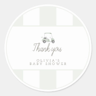 Sage green golf cart gift sticker