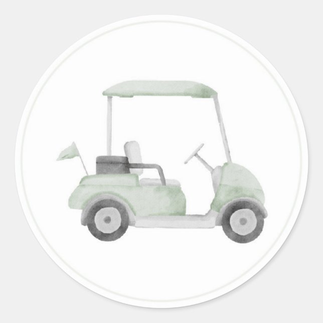 Sage green  golf cart sticker (Front)