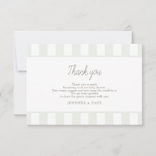 Sage green golf cart thank you card