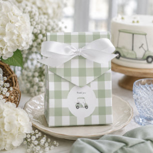 Sage green golf favour box