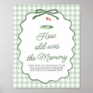 Sage Green Golf Gingham How old was the Mummy Sign