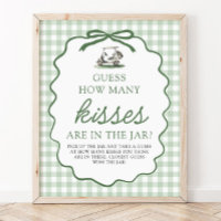 Sage Green Golf Guess How Many Kisses Baby Shower