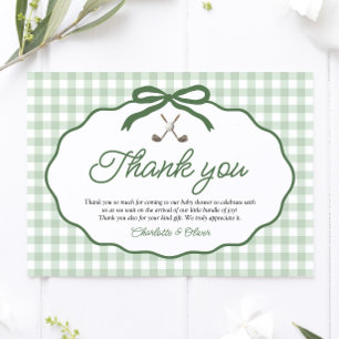 Sage Green Golf New to the Club Thank you card