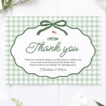Sage Green Golf New to the Club Thank you card